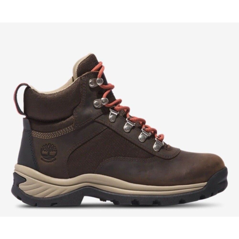 Timberland Women’s 9.5 White Ledge Mid Leather Hiking Waterproof Brown NIB - Picture 2 of 9